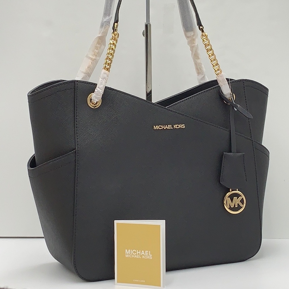 MICHAEL KORS
Jet Set Large X Chain Saffiano Leather Shoulder Tote HandBag

BLACK - Picture 14 of 16